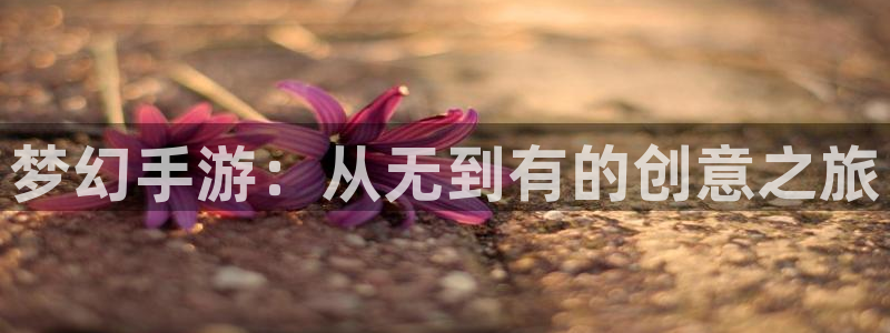 恒盛娱乐官网：梦幻手游：从无到有的创意之旅