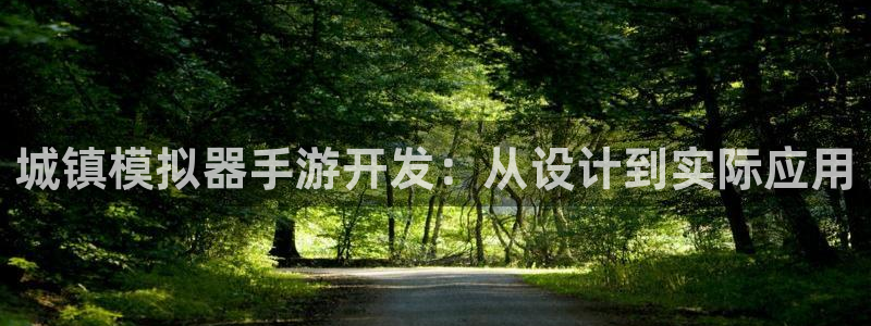 恒盛娱乐登陆：城镇模拟器手游开发：从设计到实际应用