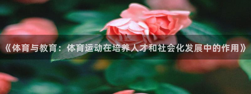 xc体育：《体育与教育：体育运动在培养人才和社会化发展中的作用》